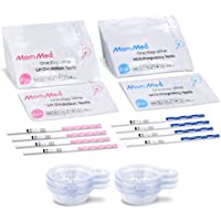 Kit prueba de ovulación MOMMED HCG15-LH40- 15 pruebas de embarazo y 40 tiras de test de ovulación con 55 vasos de orina…